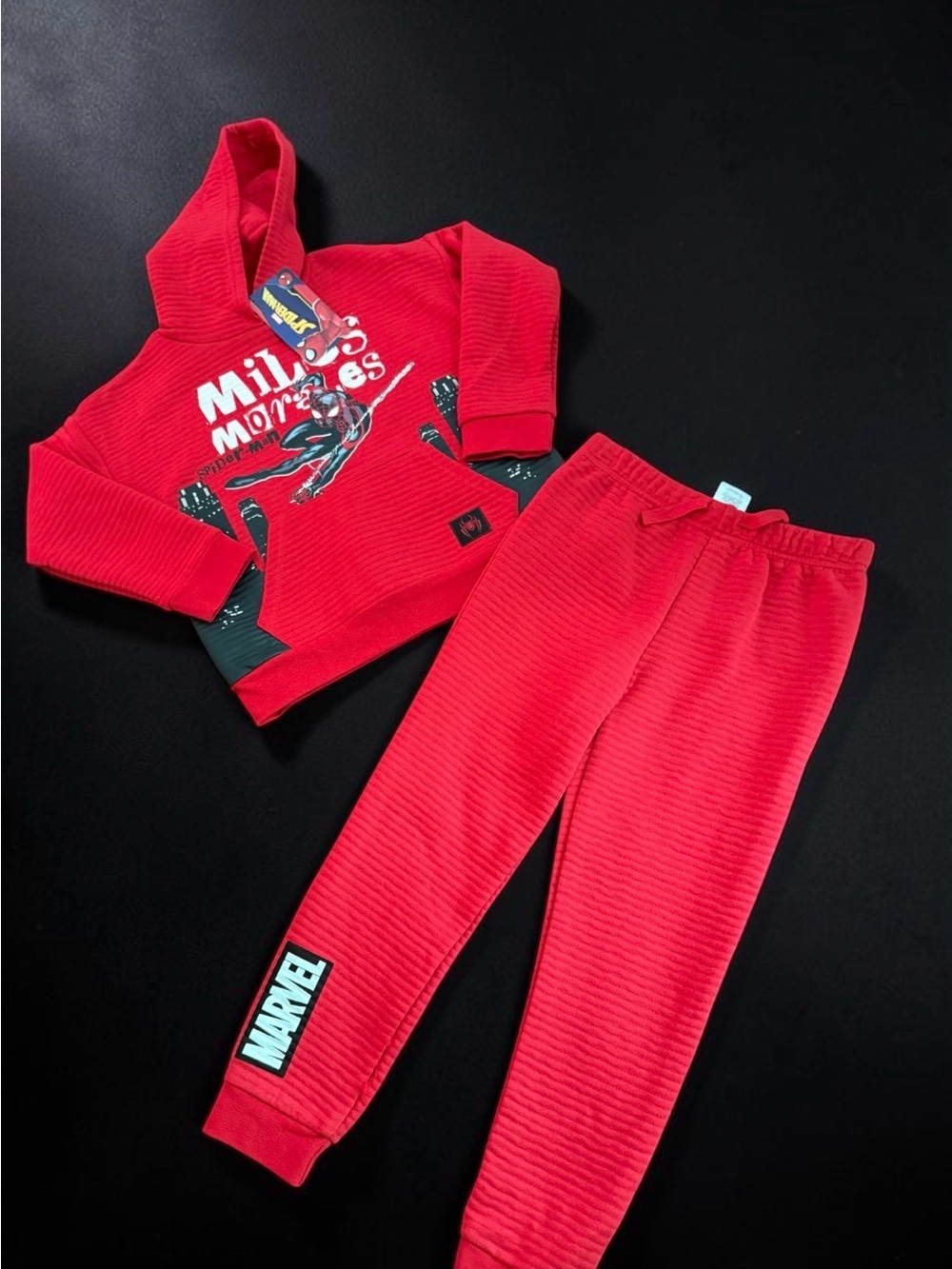Marvel Red Spider-Man Hoodie & Joggers Set with Black Accents